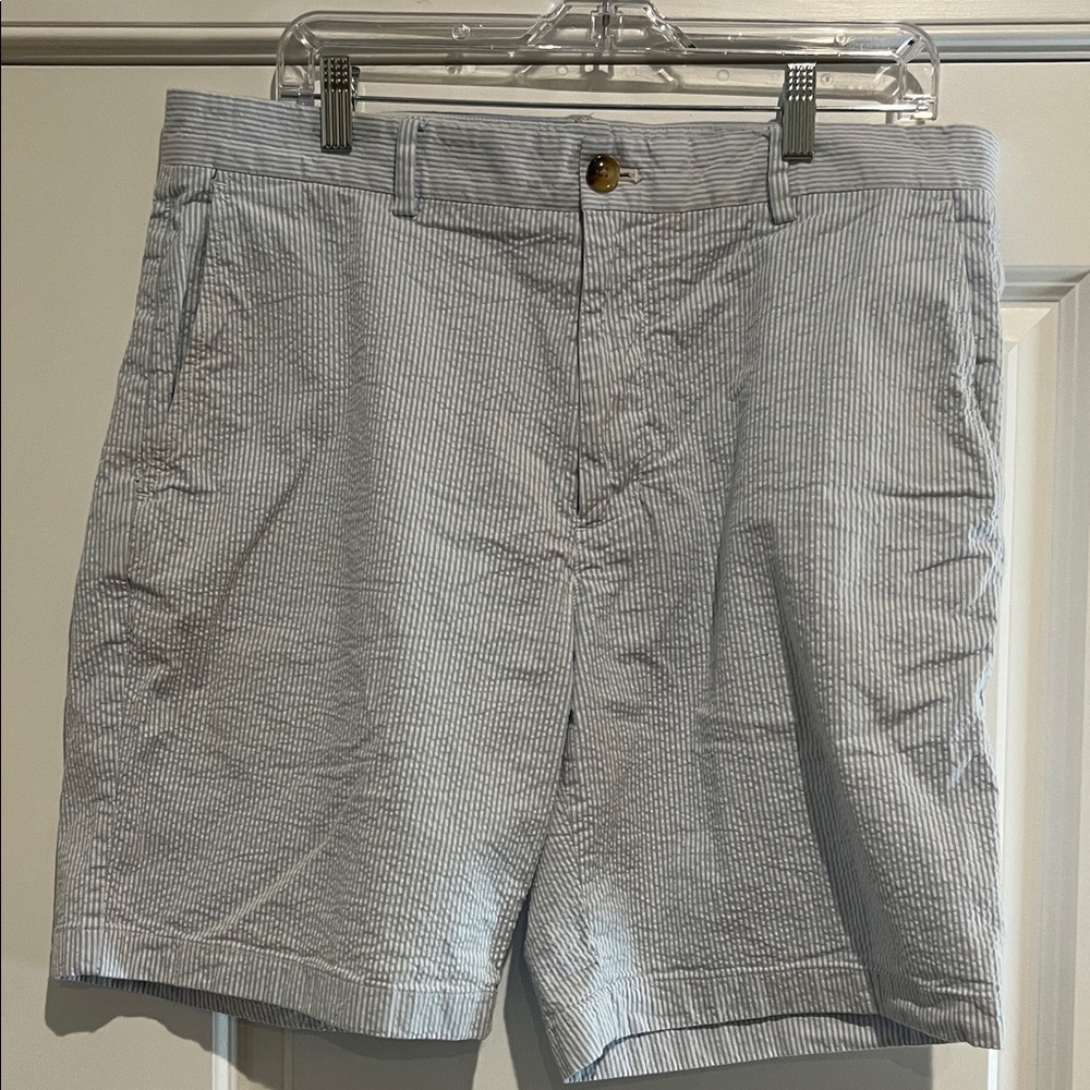 Classic Prep: Vineyard Vines Seersucker Breaker Shorts, Men's Size 35